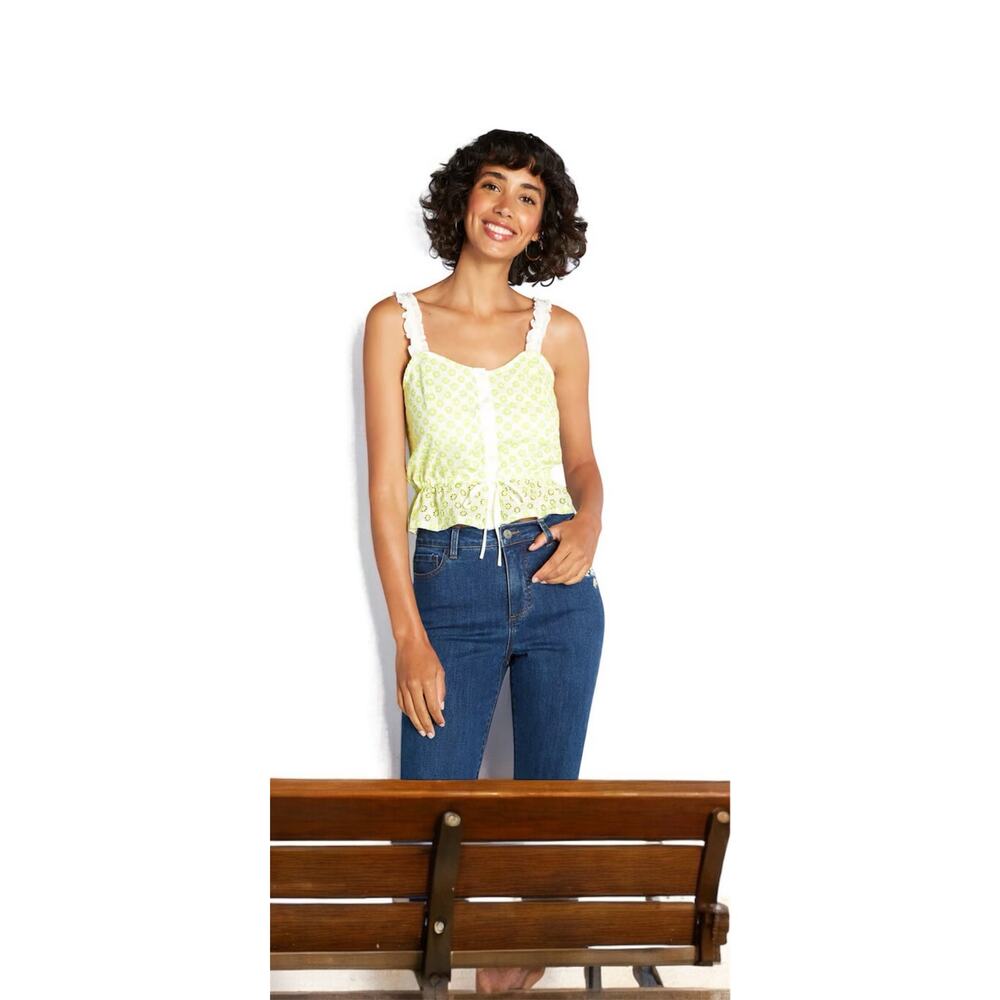 ModCloth Darling for the Prairie‎ Peplum Tank Top 2X